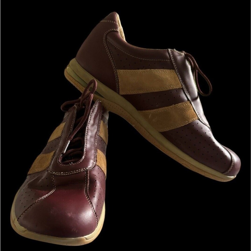 Marc Ecko ECKO UNLTD Merlot Leather Men’s Lace Up Shoes Sneakers Sz 12 Vintage - Picture 9 of 9